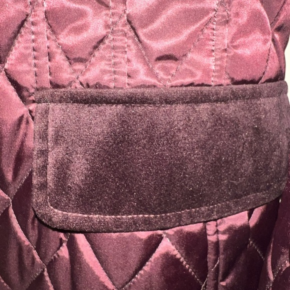 Vince Camuto Purple Satin and Velvet Quilted Jacket with High Collar Size Medium - Picture 6 of 12